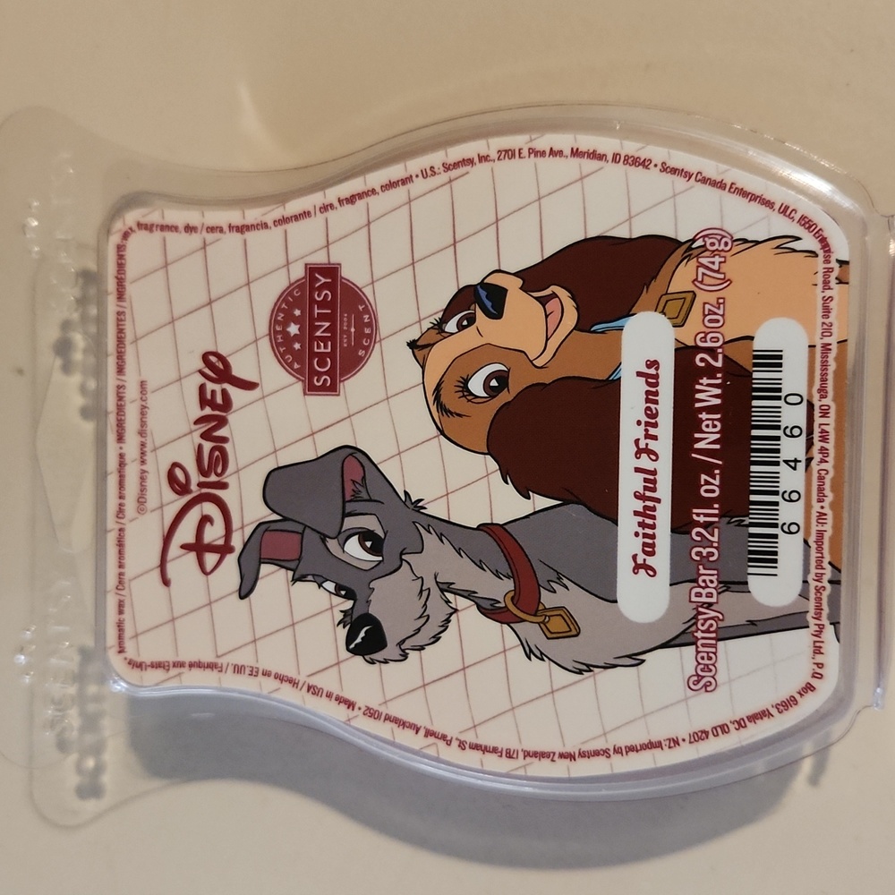 NEW Disney Lady and the Tramp scentsy was melts Faithful Friends